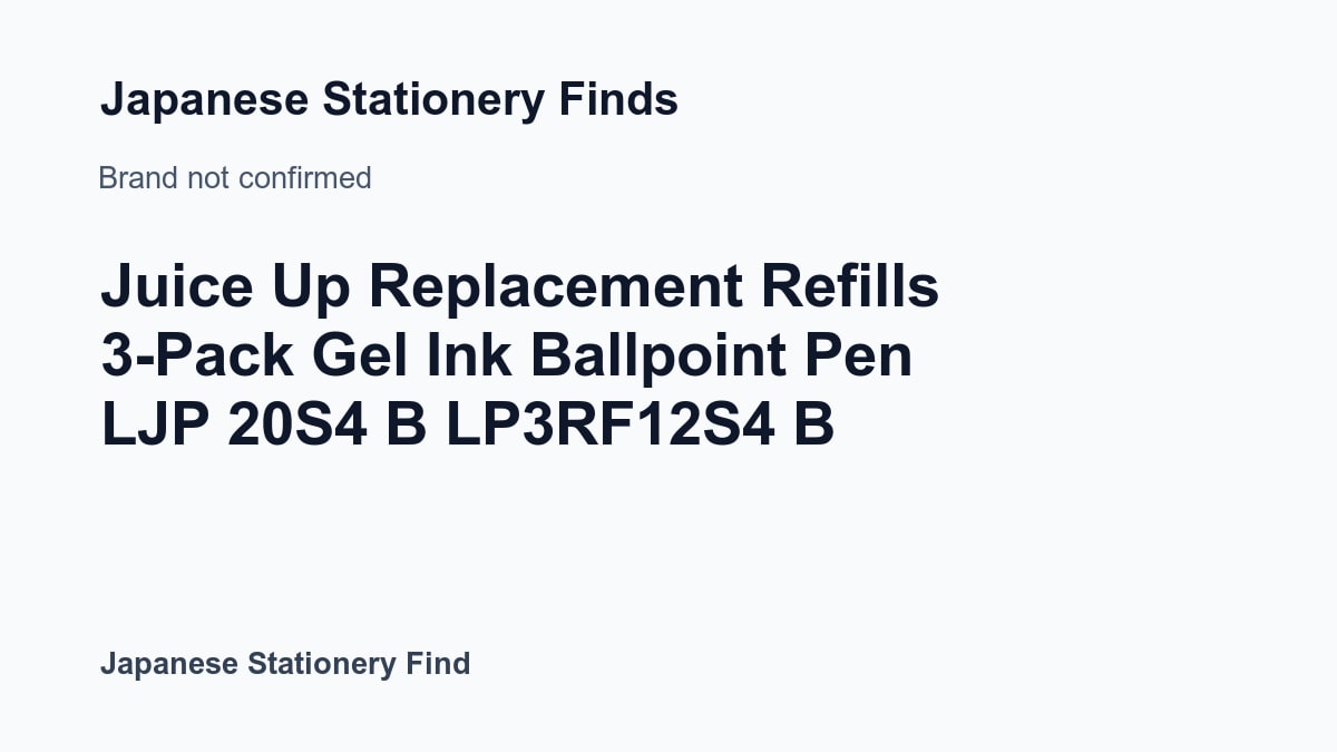 Juice Up Gel Ink Ballpoint Pen Refill Set: Features and Practical Uses