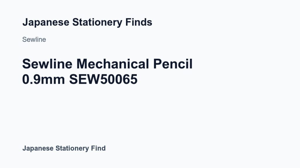 Featured image for Sewline Mechanical Pencil 0.9mm SEW50065